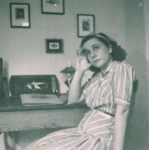 Elsie at work in Toronto circa 1940. Toronto, Ontario, Canada.